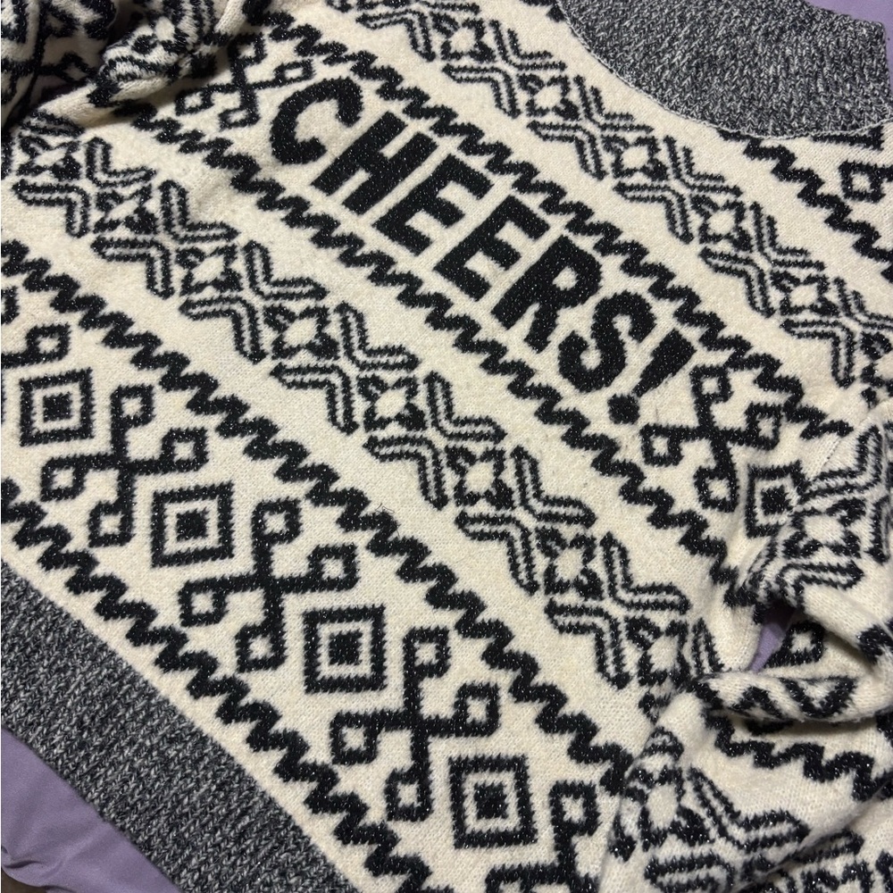 Black and White Patterned Sweater